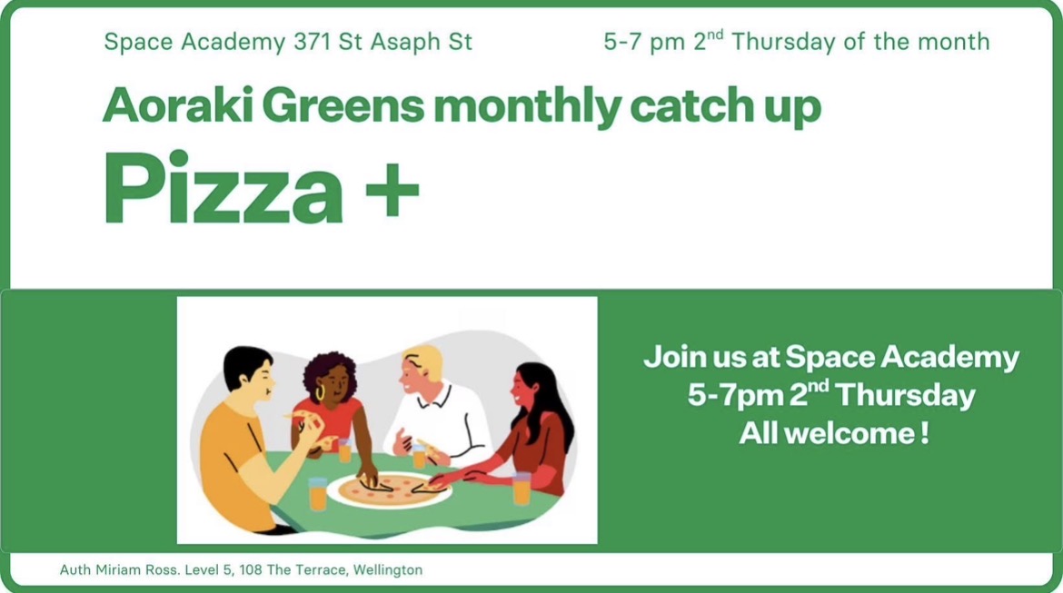 Aoraki Greens - pizza & politics